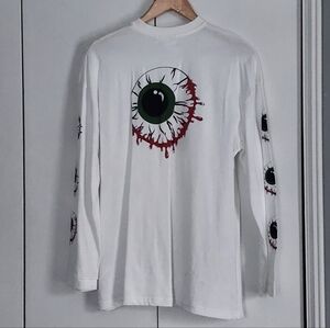 The Ragged Priest White Long Sleeve with Eye Graphics